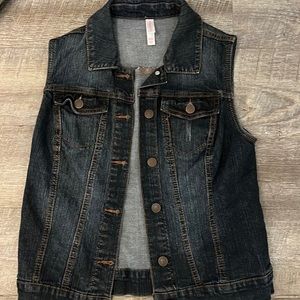 Dark Wash Denim Vest